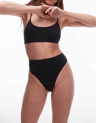 Topshop super soft knicker in black - view 1