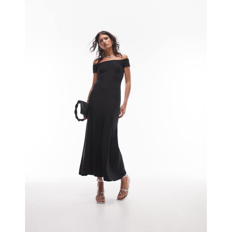 chinese dress ladies John Charles Bardot Pleated A-line Dress, Navy and Ivory