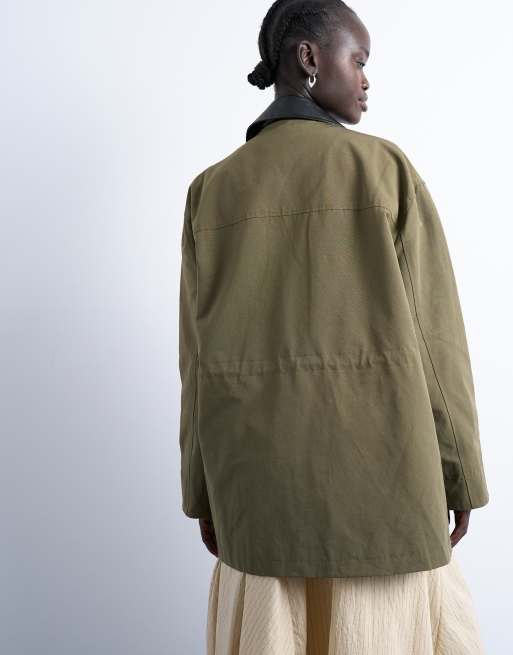 Topshop - Surchemise à poche plaquée - Vert foncé, 4 de 4