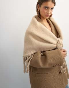 Susan fringe scarf in beige