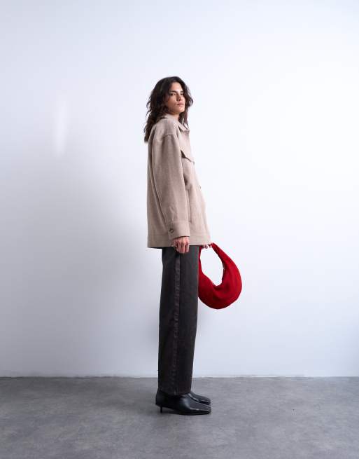 Topshop – Svampgrå, formell jacka i cowboy-stil, 2 av 4