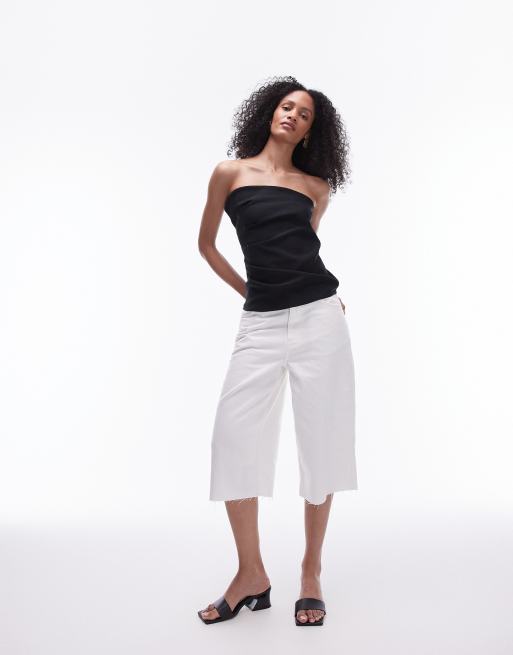 Topshop – Svart bandeau med midja och synlig söm, 2 av 4