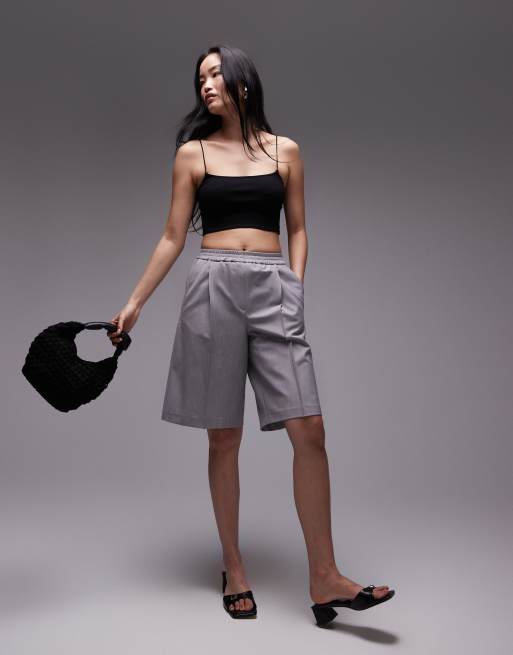 Topshop – Svart crop top i seamless-design med smala axelband, 4 av 4