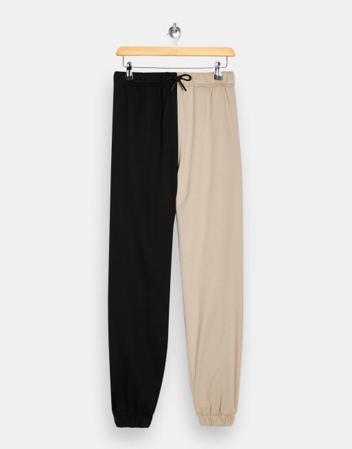 Topshop – Svart- och stenfärgade ribbade mjukisbyxor, del av set, 4 av 4
