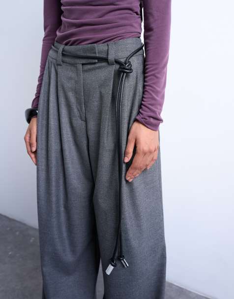Topshop – Svart skärp i repstil - view 1