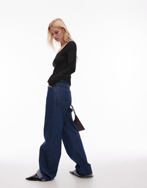 Topshop – Svart topp i peplum-modell med långa ärmar, 4 av 4
