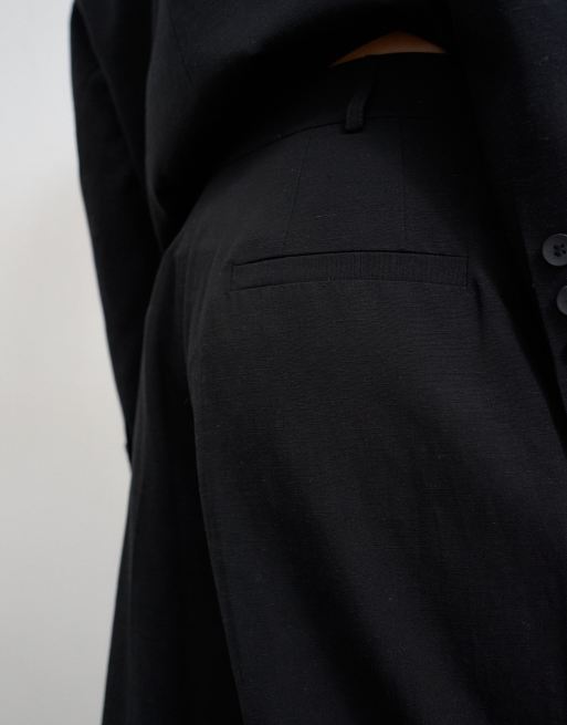 Topshop – Svarta culotte-byxor med låg midja, 3 av 5
