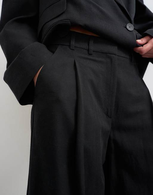 Topshop – Svarta culotte-byxor med låg midja, 5 av 5