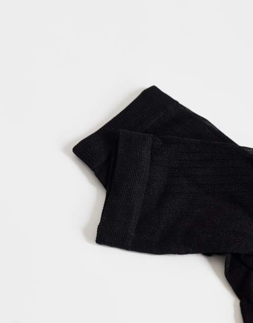 Topshop – Svarta, ribbade och skira strumpor, 3 av 3