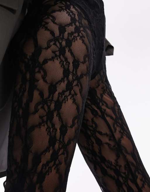 Topshop – Svarta spetsleggings, 5 av 5