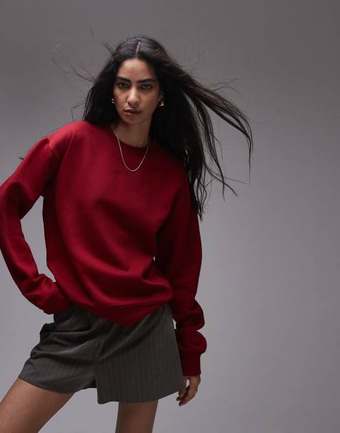 Topshop - Sweat ajusté - Bordeaux - view 1