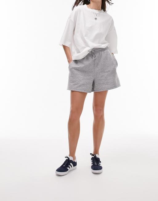 Topshop sweat shorts in gray