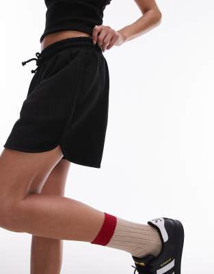Topshop Sweat Shorts In Black
