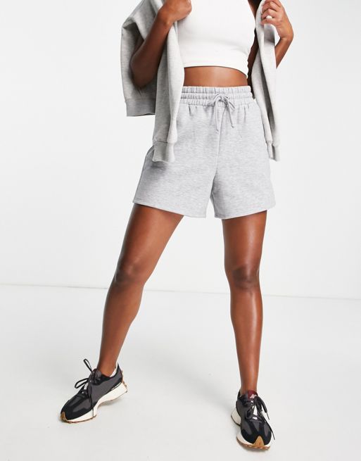 Topshop sweat shorts in gray