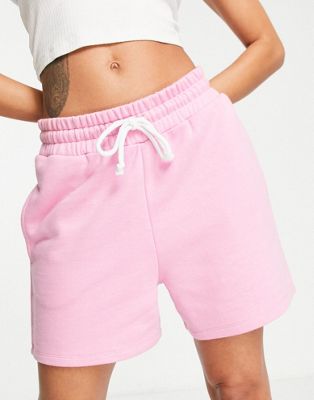 Checked Out Hot Pink Drawstring Shorts