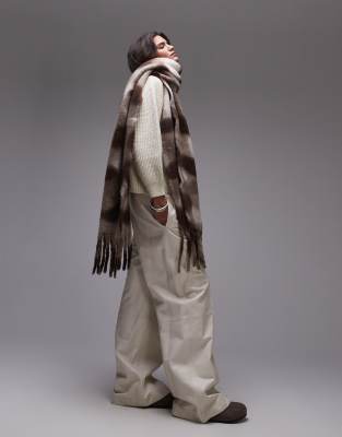 Topshop Topshop Sydney blanket scarf in abstract leopard-Multi