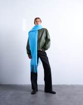 Topshop Sydney blanket scarf in blue