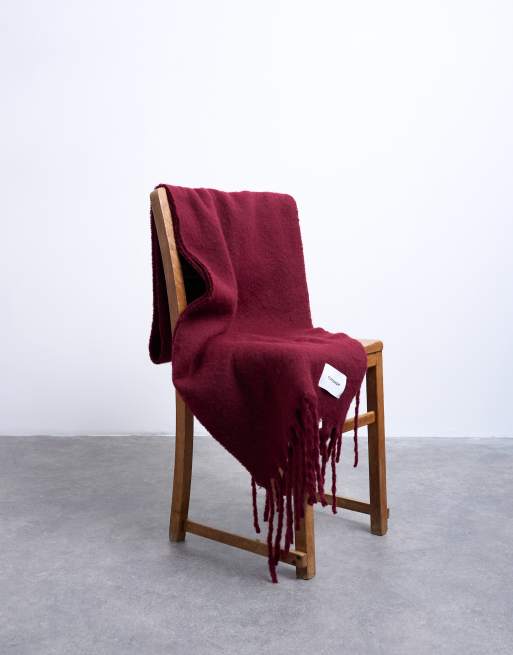 Topshop Sydney blanket scarf in burgundy