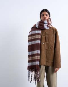 Sydney blanket scarf in choc check