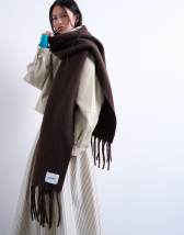 Topshop Sydney blanket scarf in chocolate