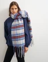 Topshop Sydney blanket scarf in cobalt check