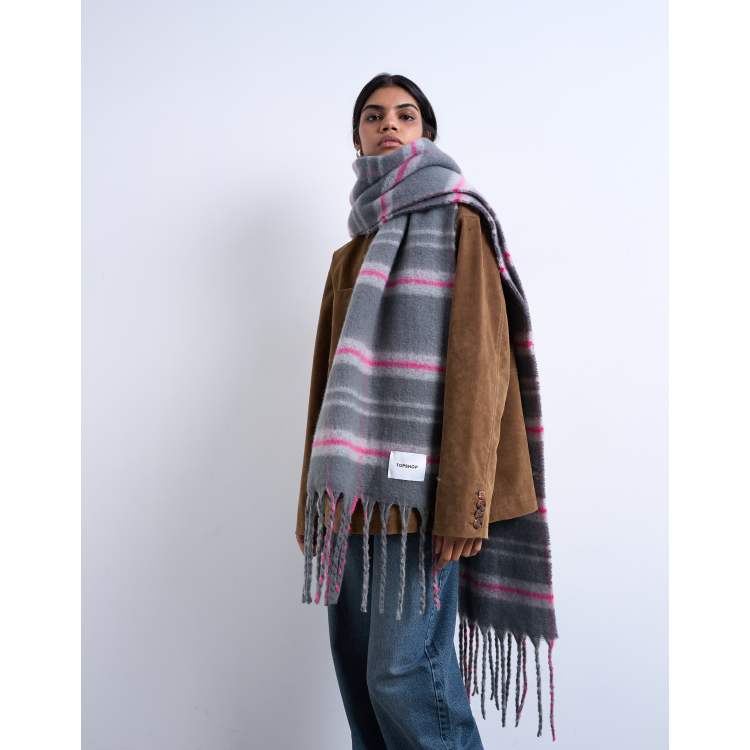 OPEN YY TARTAN WOOL SCARF PINK マフラー　スカーフ OPEN YY☆23FW OPEN YY TARTAN WOOL SCARF (OPEN YY_TheOpen Product
