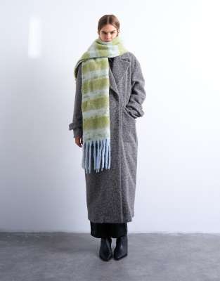 Topshop Sydney Blanket Scarf In Burgundy