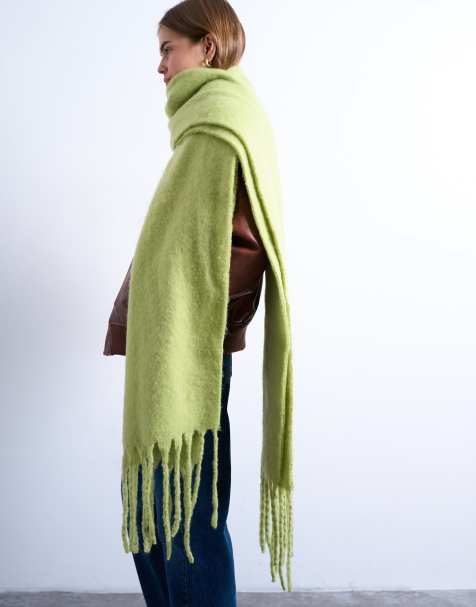 Topshop Sydney blanket scarf in green - view 1