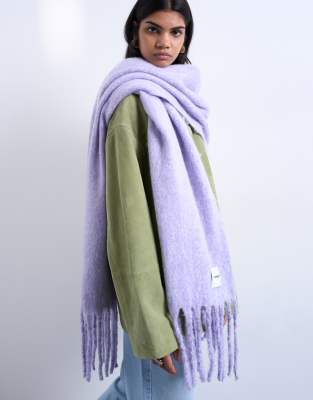 Topshop Sydney Blanket Scarf In Brown