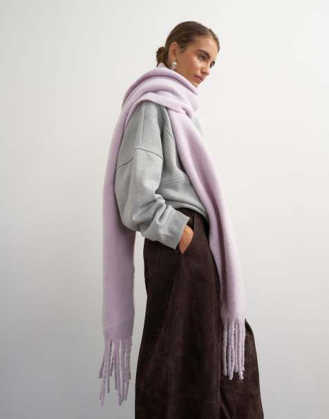 Topshop Sydney blanket scarf in lilac - view 1