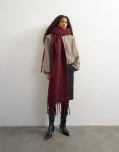Topshop Sydney blanket scarf in maroon