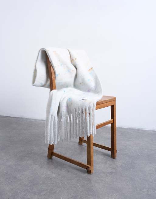 Topshop Sydney blanket scarf in off white