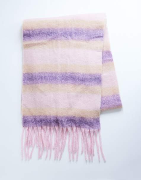 Topshop Sydney blanket scarf in purple stripe