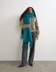 Sydney blanket scarf  in teal