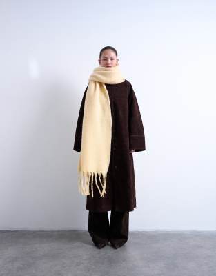 Topshop - Sydney - Deckenschal in Buttermilchgelb