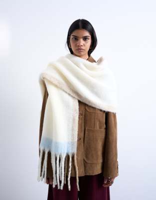 Topshop - Sydney - Écharpe style couverture - Beige-Neutre