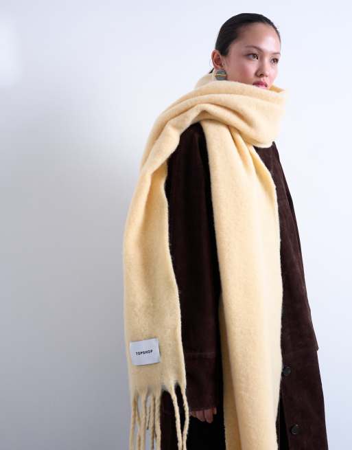 Topshop - Sydney - Écharpe style couverture - Beurre, 3 de 3