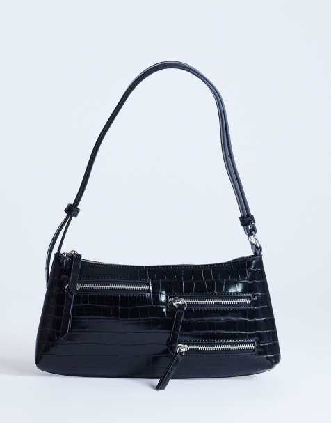 Topshop Sydney pocket shoulder bag in black - view 1