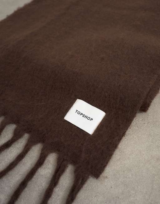 Topshop Sydney scarf i chokladbrun, 2 av 3