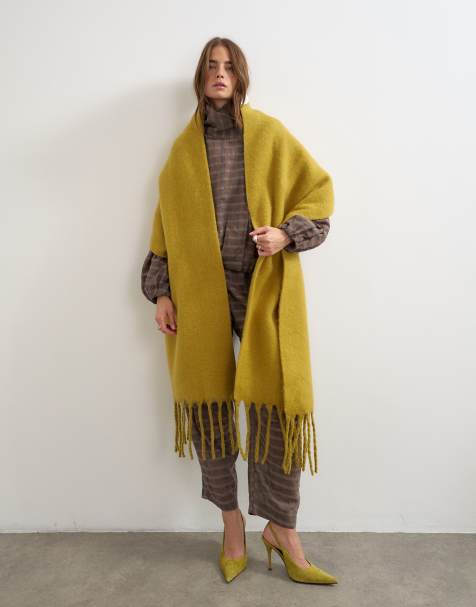 Topshop Sydney Schal in Chartreuse - view 1
