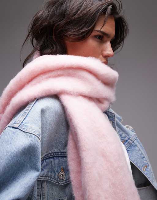Topshop - Sydney - Sciarpa rosa mélange, 4 di 4