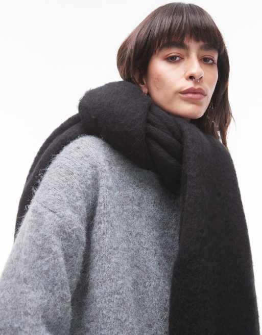 Topshop - Sydney - Sciarpa stile coperta nera, 3 di 4
