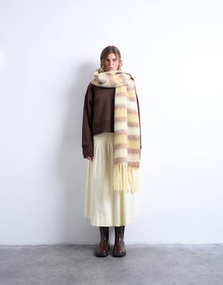 Topshop Sydney Striped Blanket Scarf In Multi