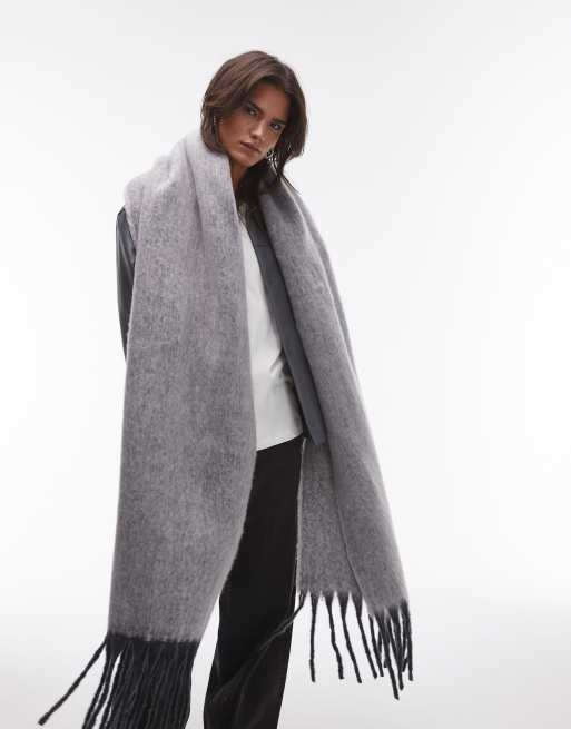 Topshop – Sydney – Szary melanżowy duży szalik, 2 z 4