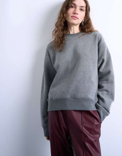Topshop – Szara melanżowa bluza dresowa - view 1