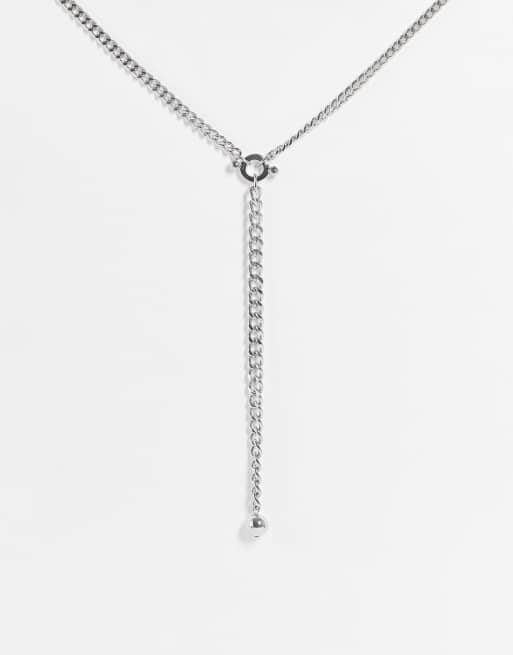 Chunky t deals bar necklace silver