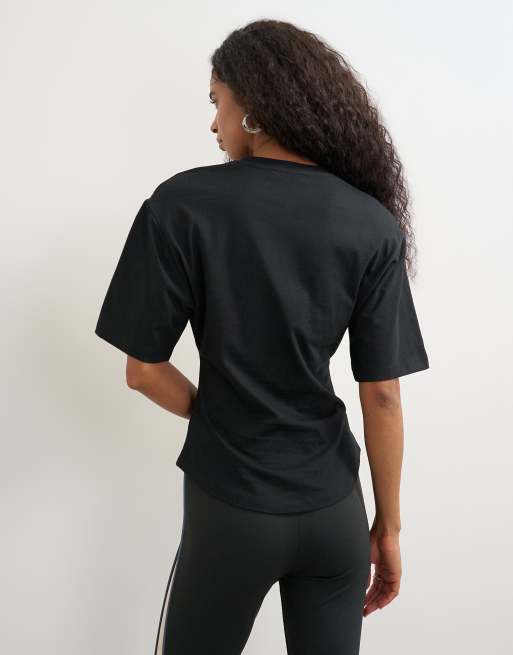 Topshop t-shirt à épaules structurées à manches courtes noir, 4 de 4