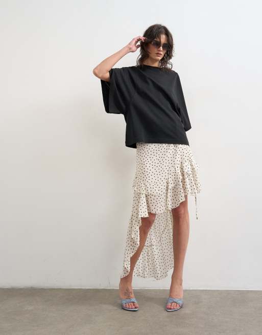 Topshop - T-shirt à manches chauve-souris - Noir, 3 de 4