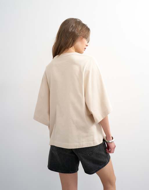 Topshop - T-shirt à manches chauve-souris - Taupe, 3 de 4