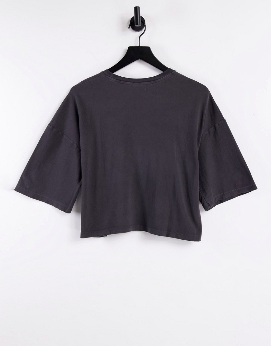 T-shirt a maniche corte squadrata, color antracite-Grigio - Topshop T-shirt donna  - immagine2
